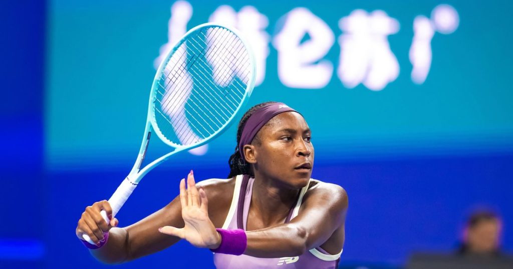 Gauff fends off Burel in Beijing second round