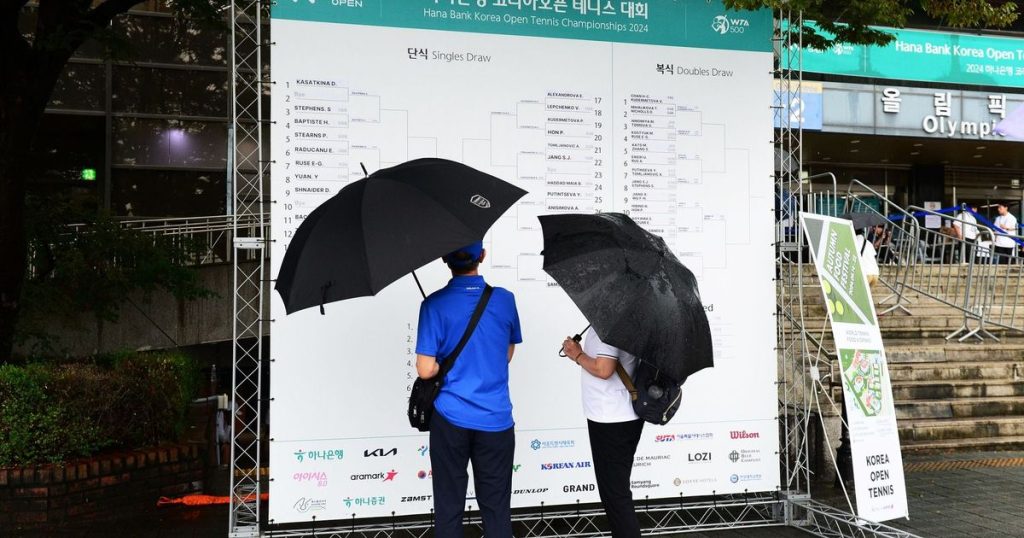 Rain washes out quarterfinal day in Seoul; Kasatkina, Raducanu postponed