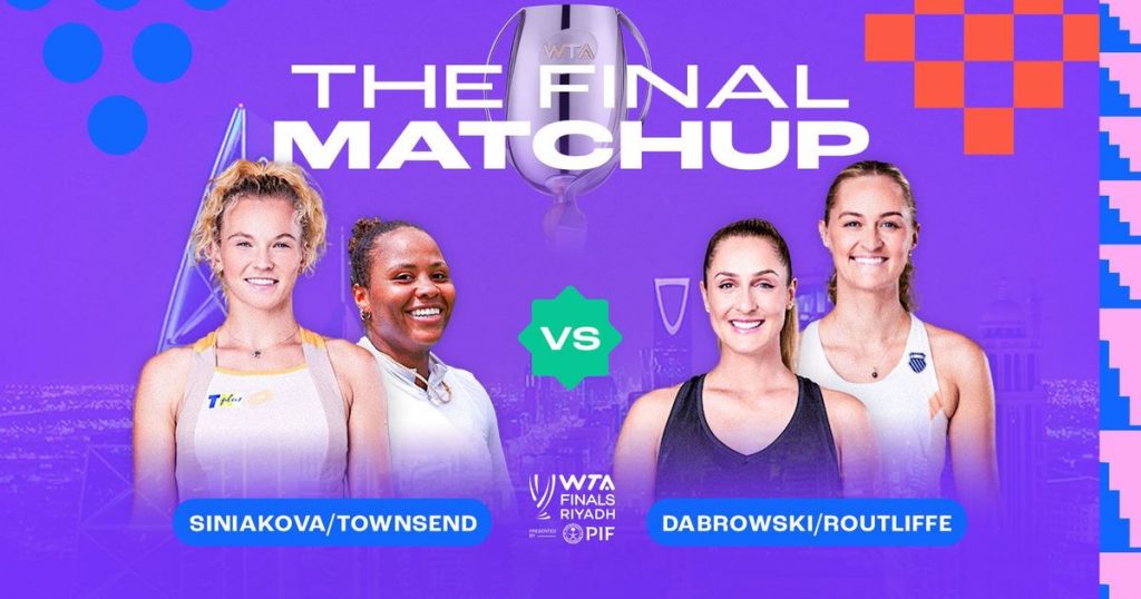 Dabrowski/Routliffe to face Siniakova/Townsend for Riyadh doubles title